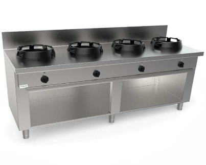 China-Herd-Gas 4 Brenner 9,5 bis 21,0 kW